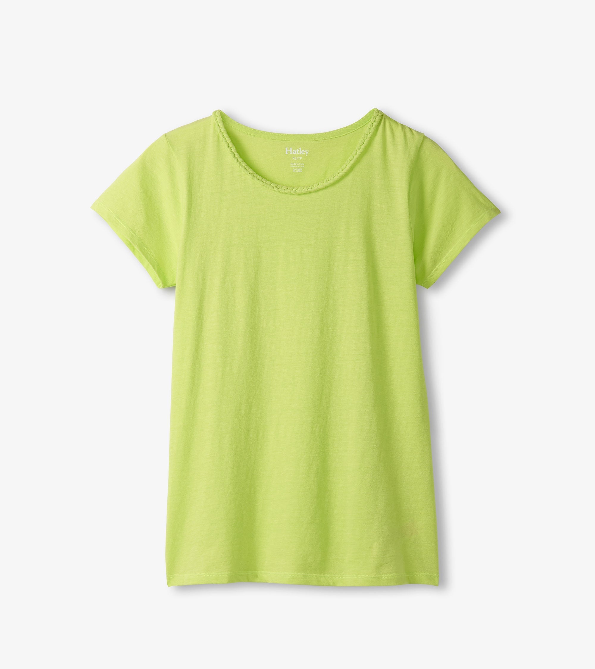 Hatley Braided Neck Tee - Sharp Green