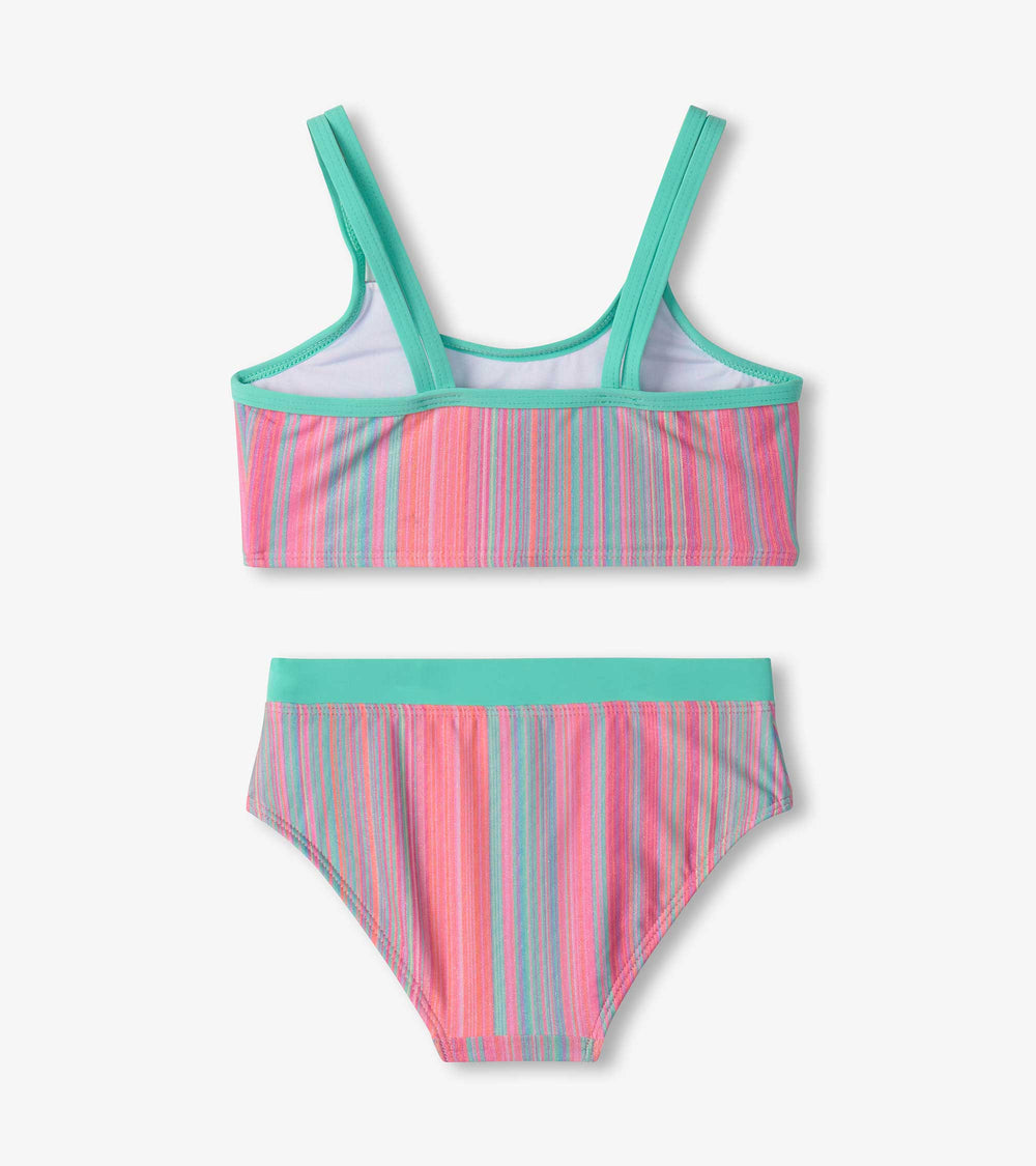 Hatley Girls Shimmer Stripe Bikini Set