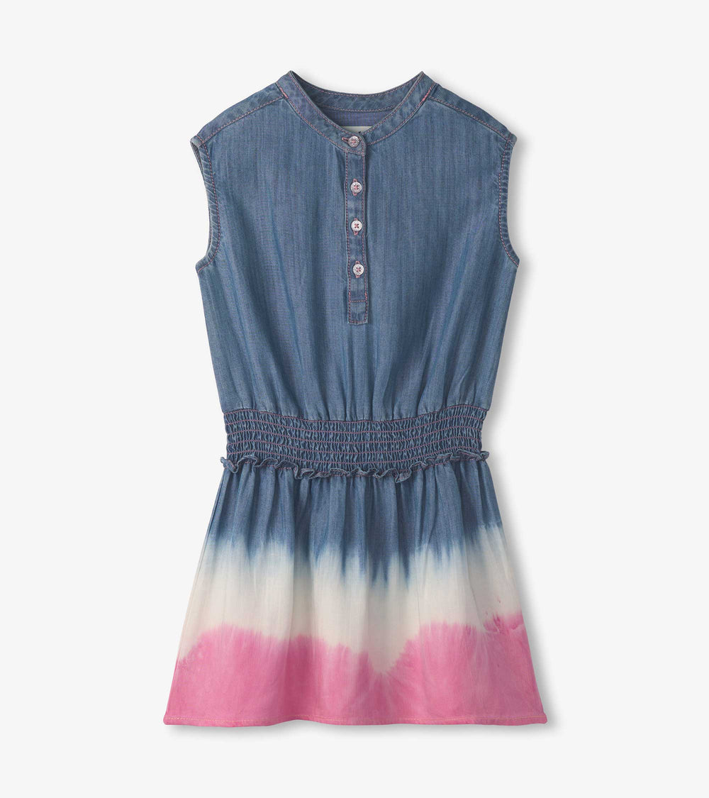 Hatley Girls Sapphire Stripes Smocked Waist Dress