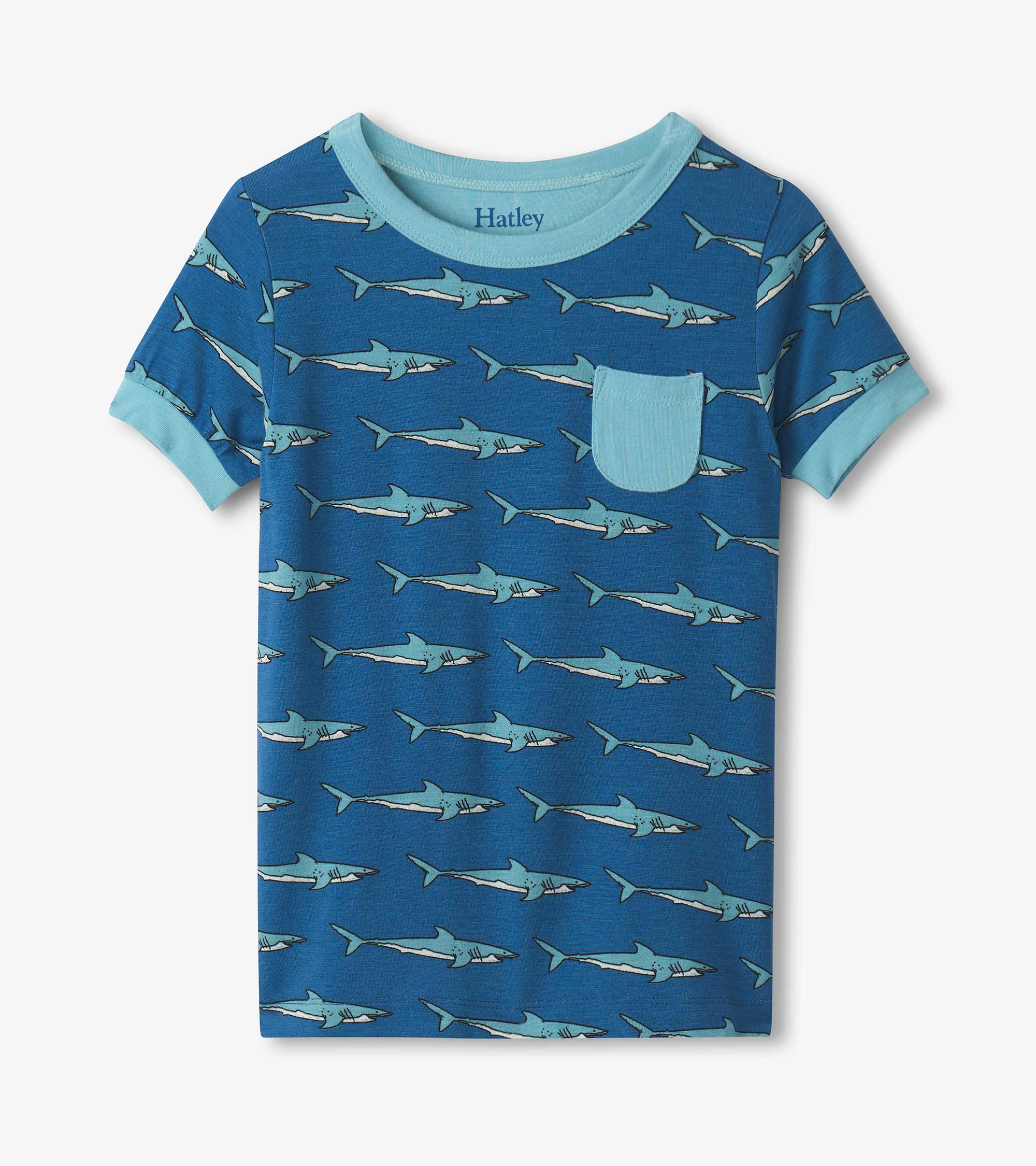 Hatley Boys Shark Tank Bamboo Short Pajama Set