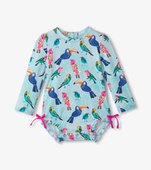 Hatley Baby Girls Tropical Birds Rashguard Swimsuit