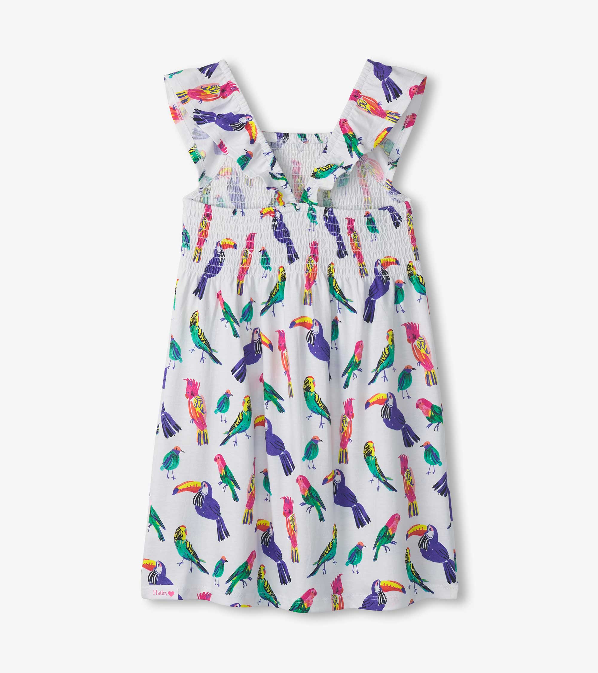 Hatley Girls Tropical Birds Smocked Dress