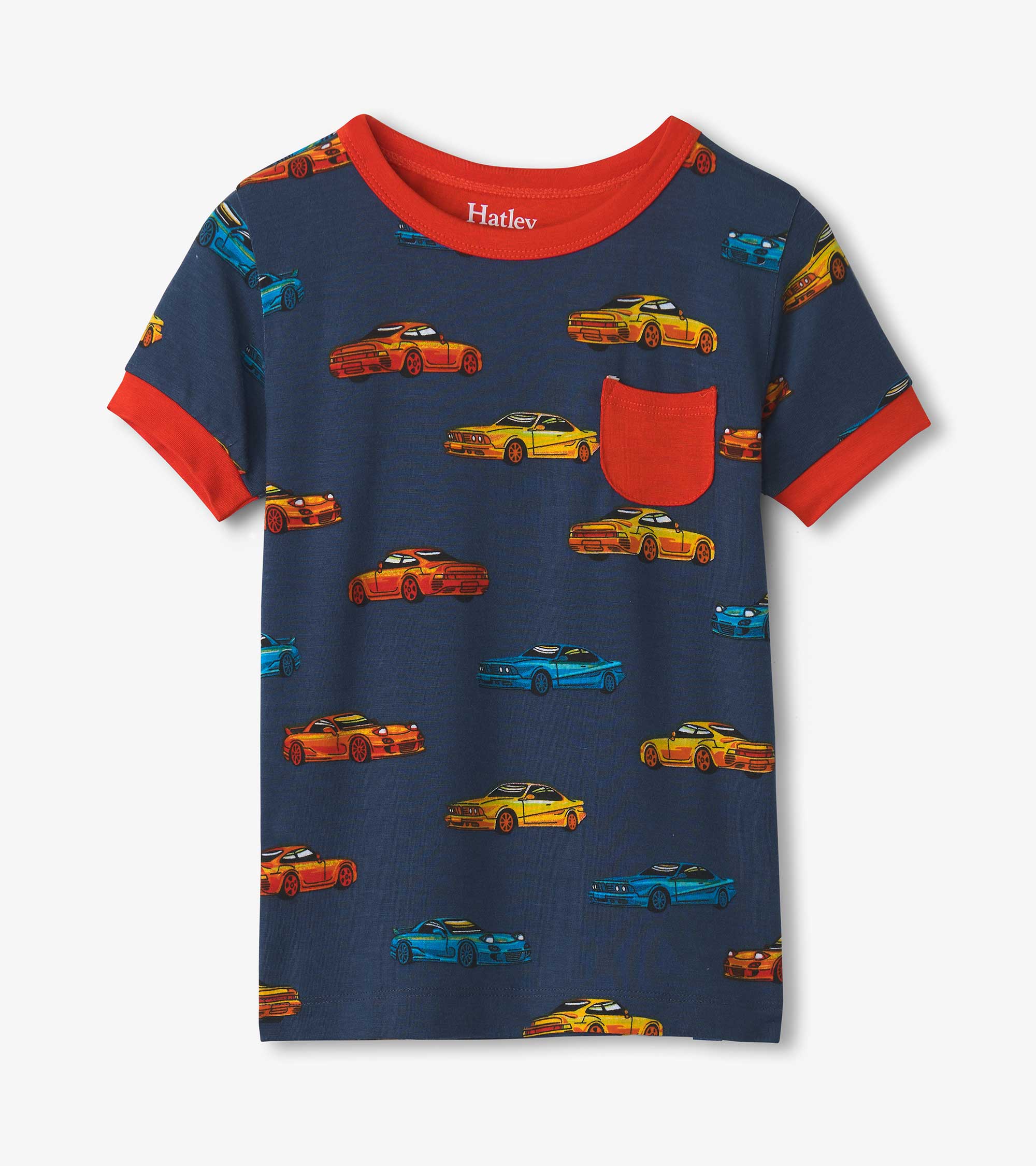 Hatley Boys Sport Cars Bamboo Short Pajama Set