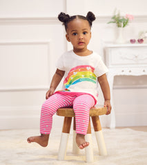 Hatley Baby & Toddler Girls Rainbow Eyelet Eyelet Trim T-Shirt