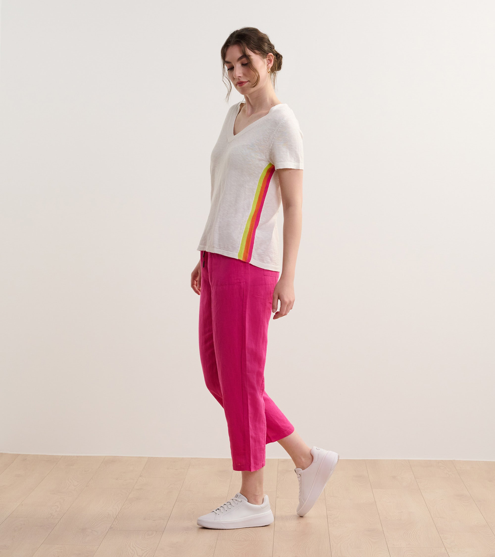 Hatley V-Neck Knit Tee - White