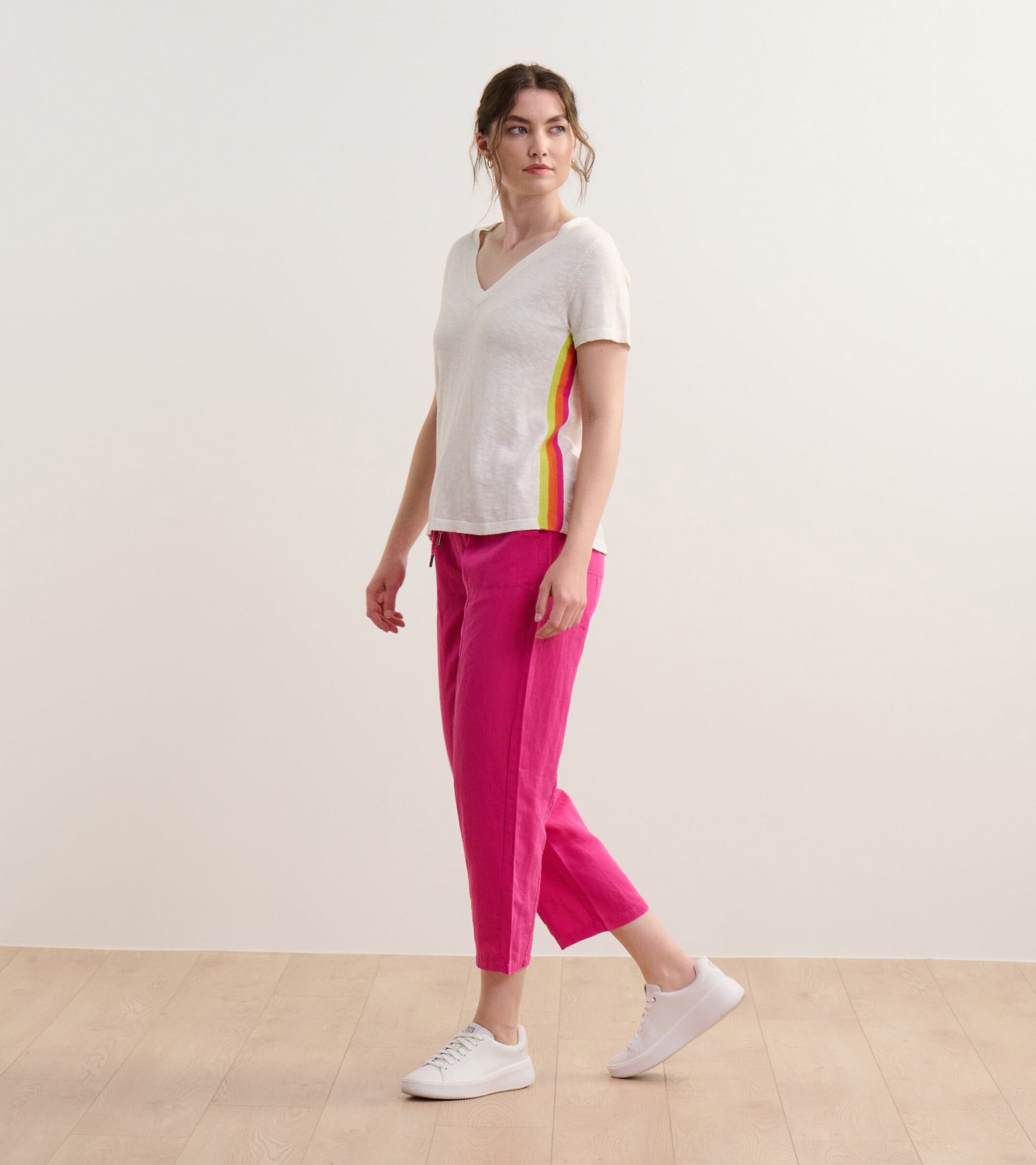 Hatley V-Neck Knit Tee - White