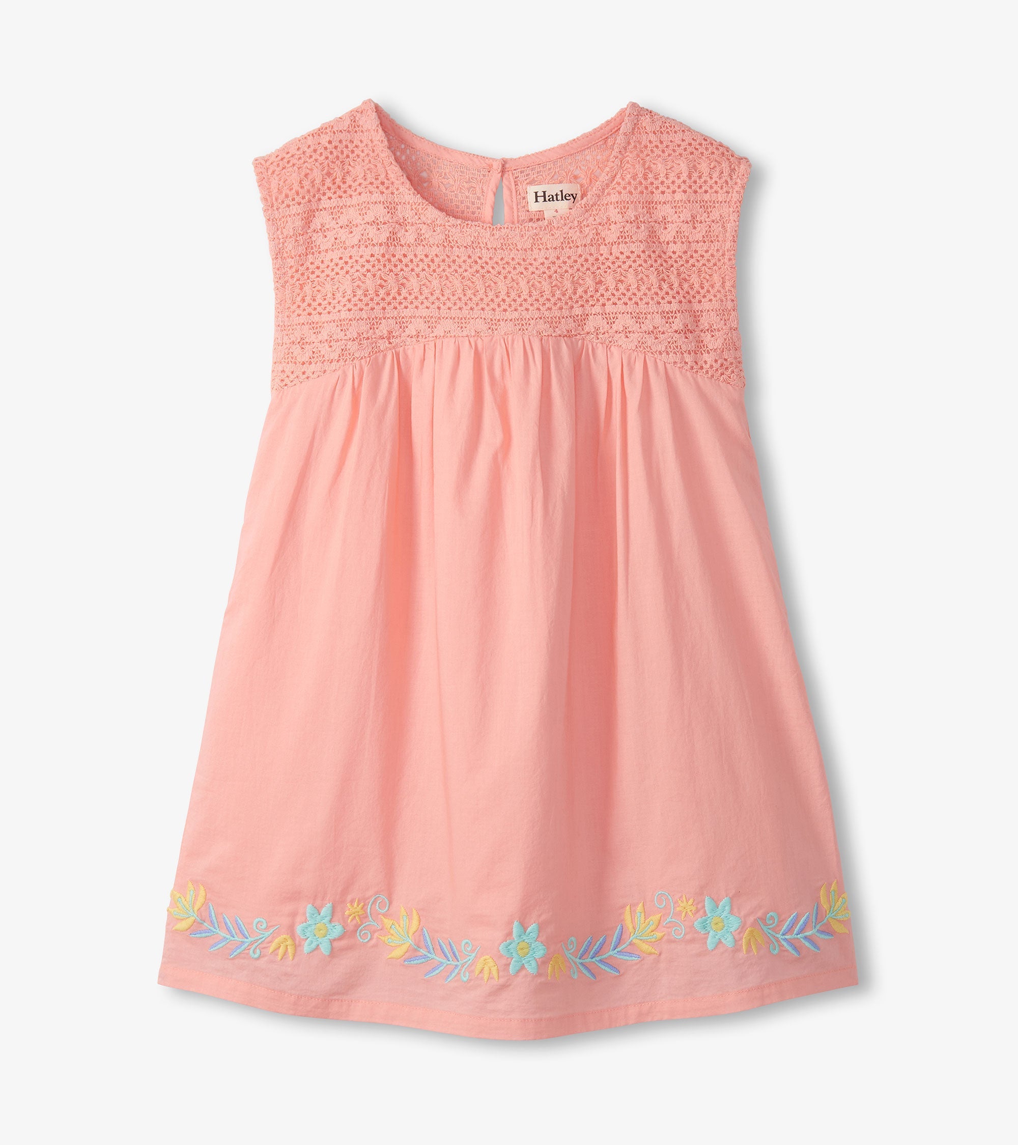 Hatley Girls Apricot Blush Crochet Bodice Dress