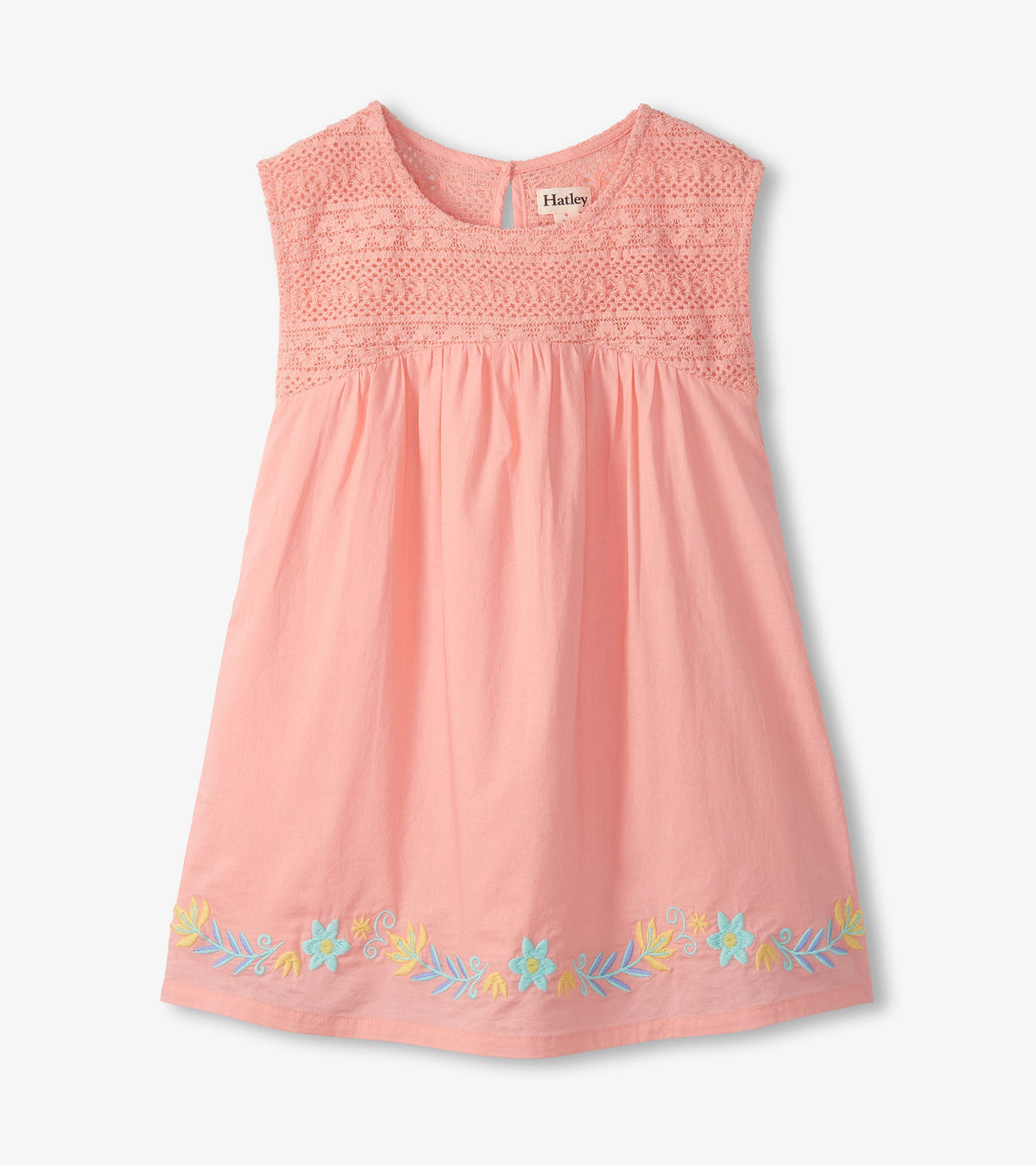 Hatley Girls Apricot Blush Crochet Bodice Dress