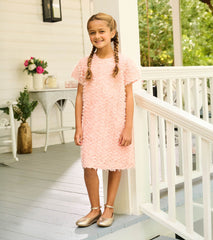 Hatley Girls Apricot Chiffon Ruffle A-Line Dress