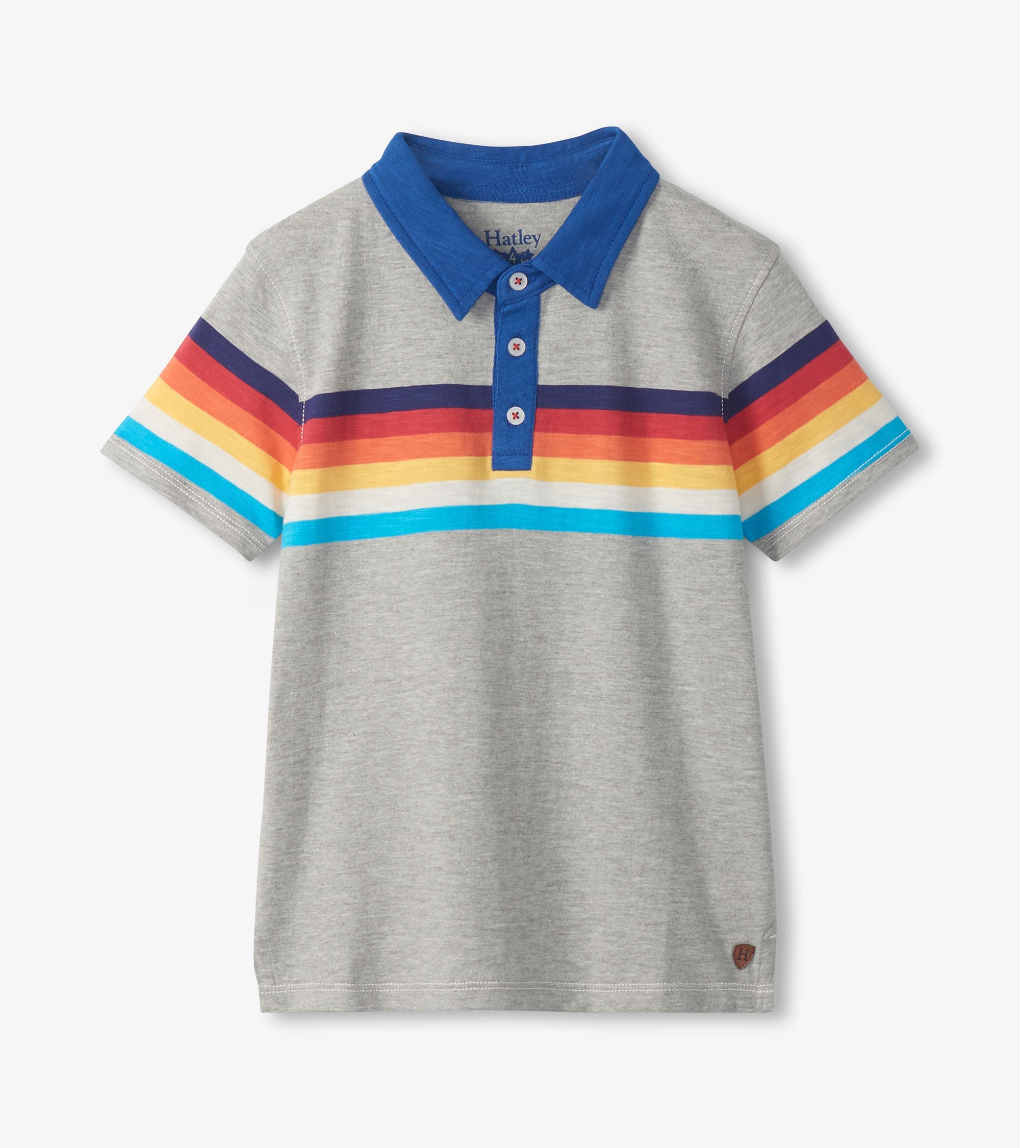 Hatley Boys 70's Stripes Polo T-Shirt