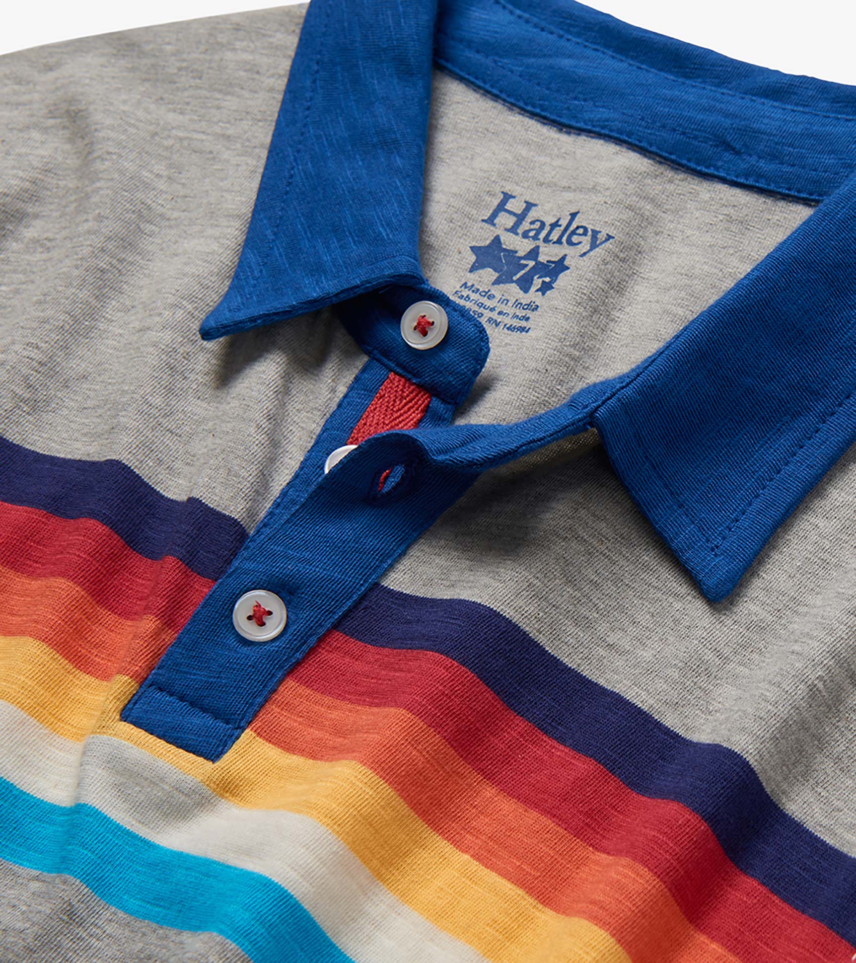 Hatley Boys 70's Stripes Polo T-Shirt