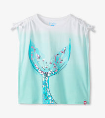 Hatley Girls Mermaid Tail Cinched Shoulder Top