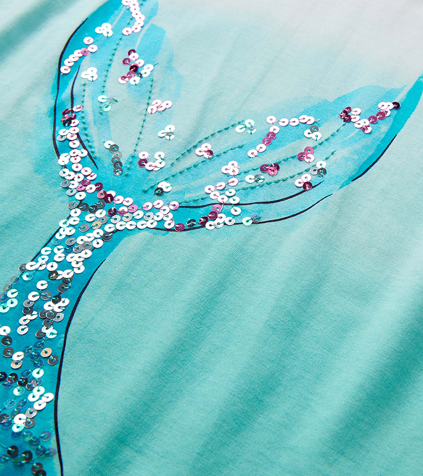 Hatley Girls Mermaid Tail Cinched Shoulder Top