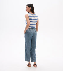 Hatley Sophie Wide Leg Pants - Blue Acid Rinse
