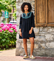 Hatley Amira Tiered Dress - Black Swiss Dot