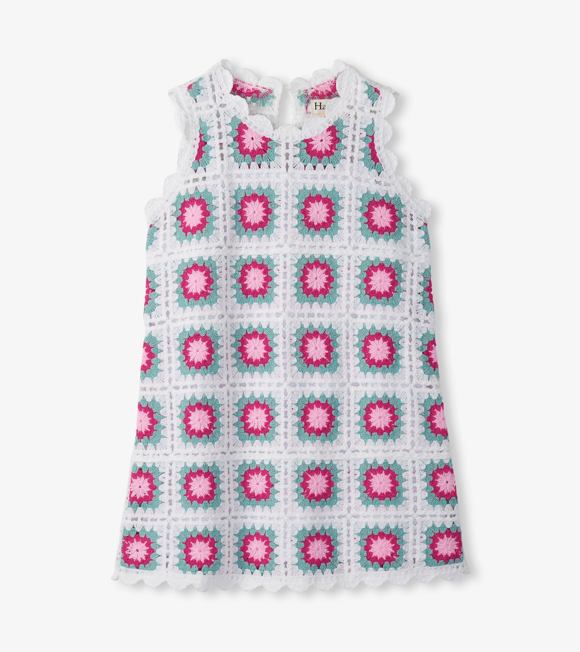 Hatley Girls Blue Radiance Sleeveless Crochet Dress