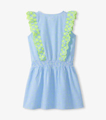 Hatley Girls Neon Dots Scallop Ruffle Dress
