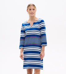 Hatley Lily Notch Neck Dress - Cheery Block Stripes