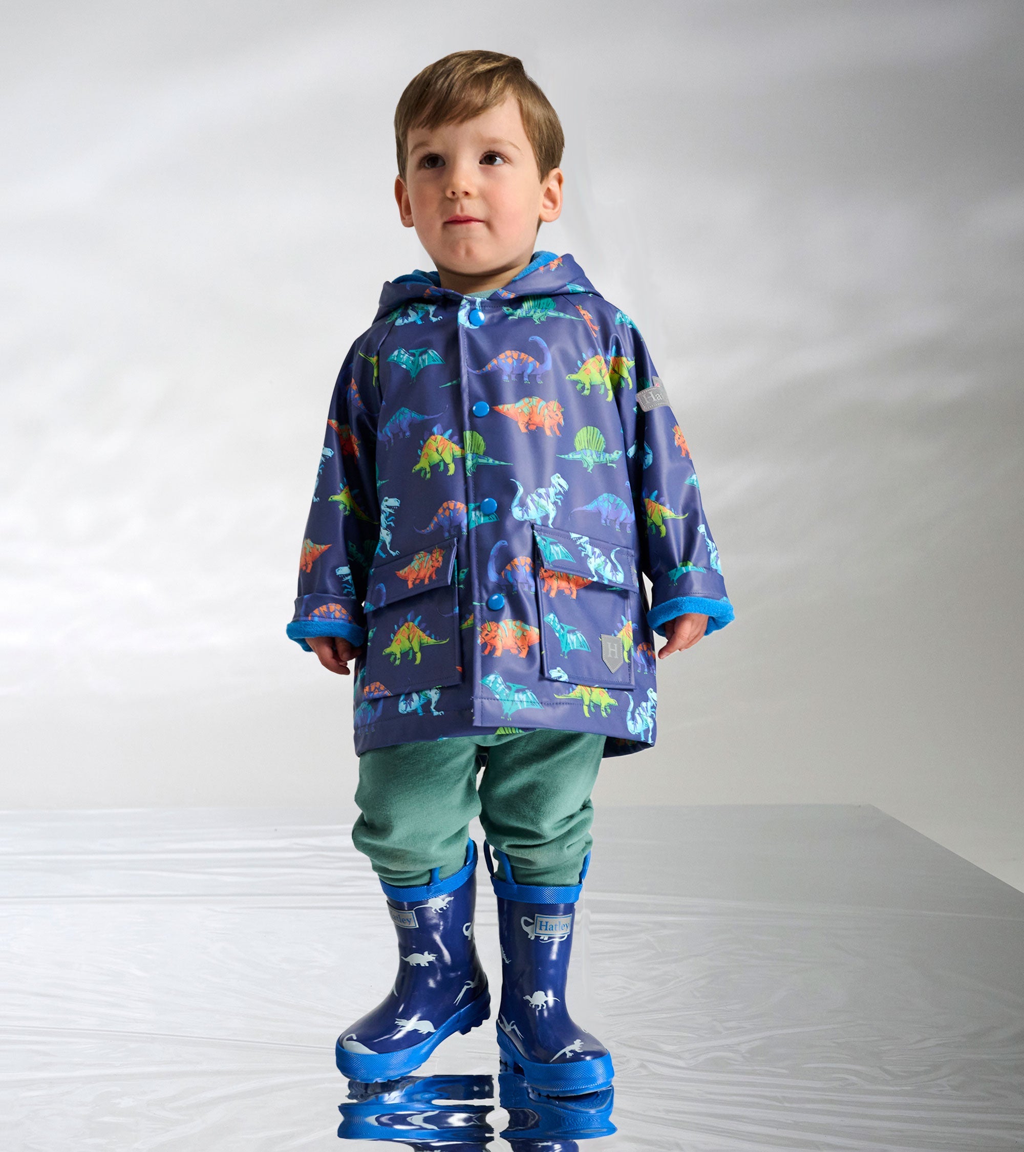 Hatley Baby & Toddler Boys Dino Party Button-Up Rain Jacket