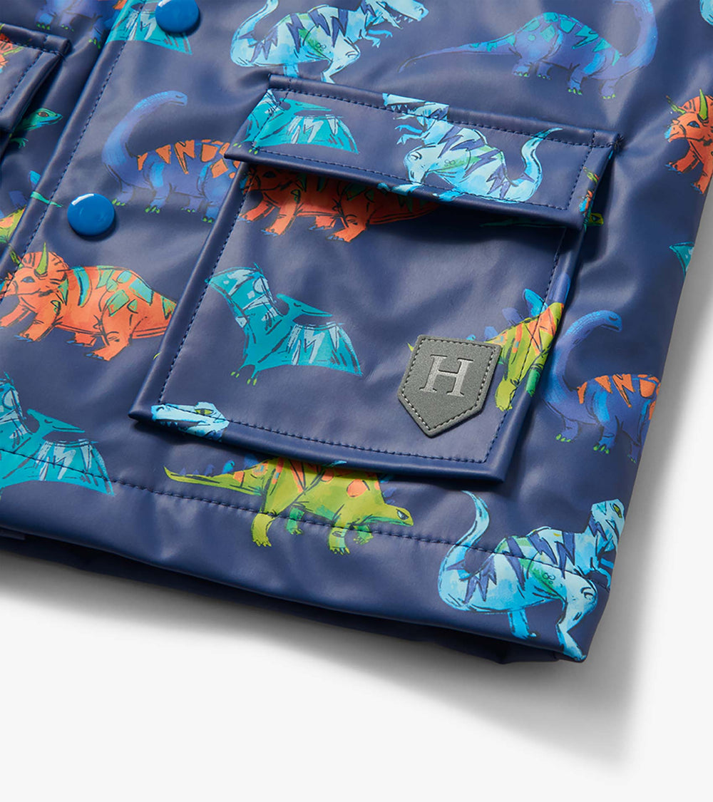 Hatley Baby & Toddler Boys Dino Party Button-Up Rain Jacket