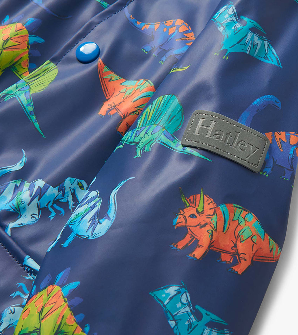 Hatley Baby & Toddler Boys Dino Party Button-Up Rain Jacket