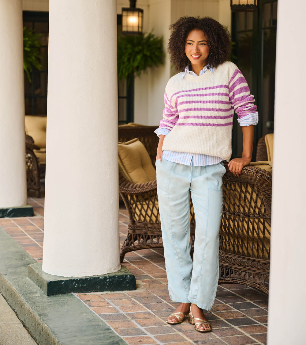 Hatley Straight Leg Pant - Soft Blue Wash