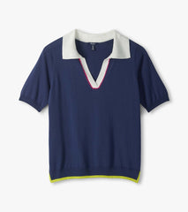 Hatley Johnny Collar Top - Patriot Blue