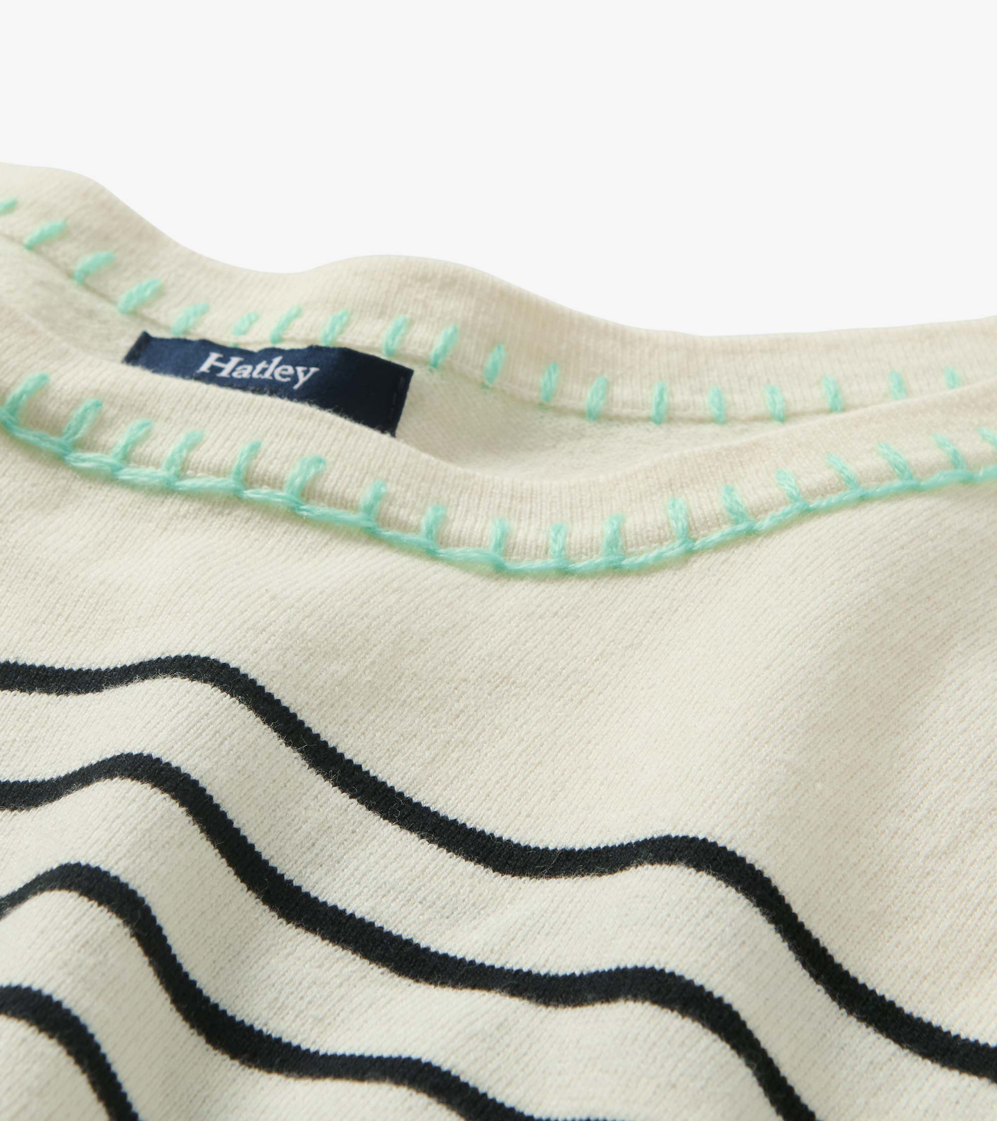 Hatley 3/4 Sleeve Knit Top - Black Stripes