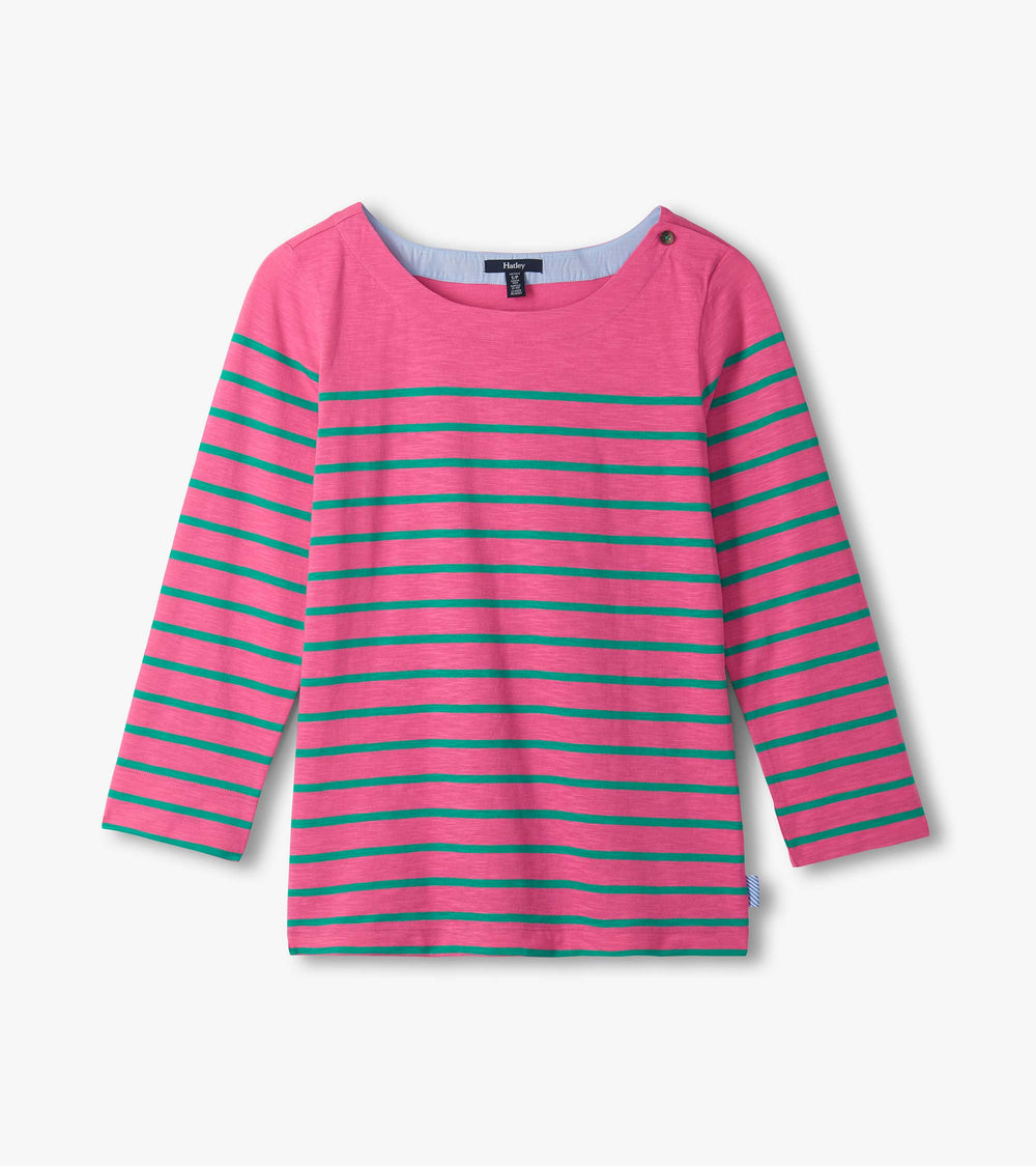 Hatley Button Breton - Watermelon Stripes