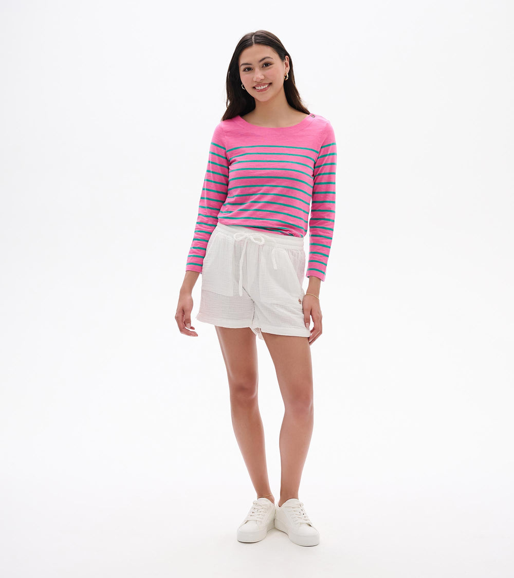 Hatley Button Breton - Watermelon Stripes