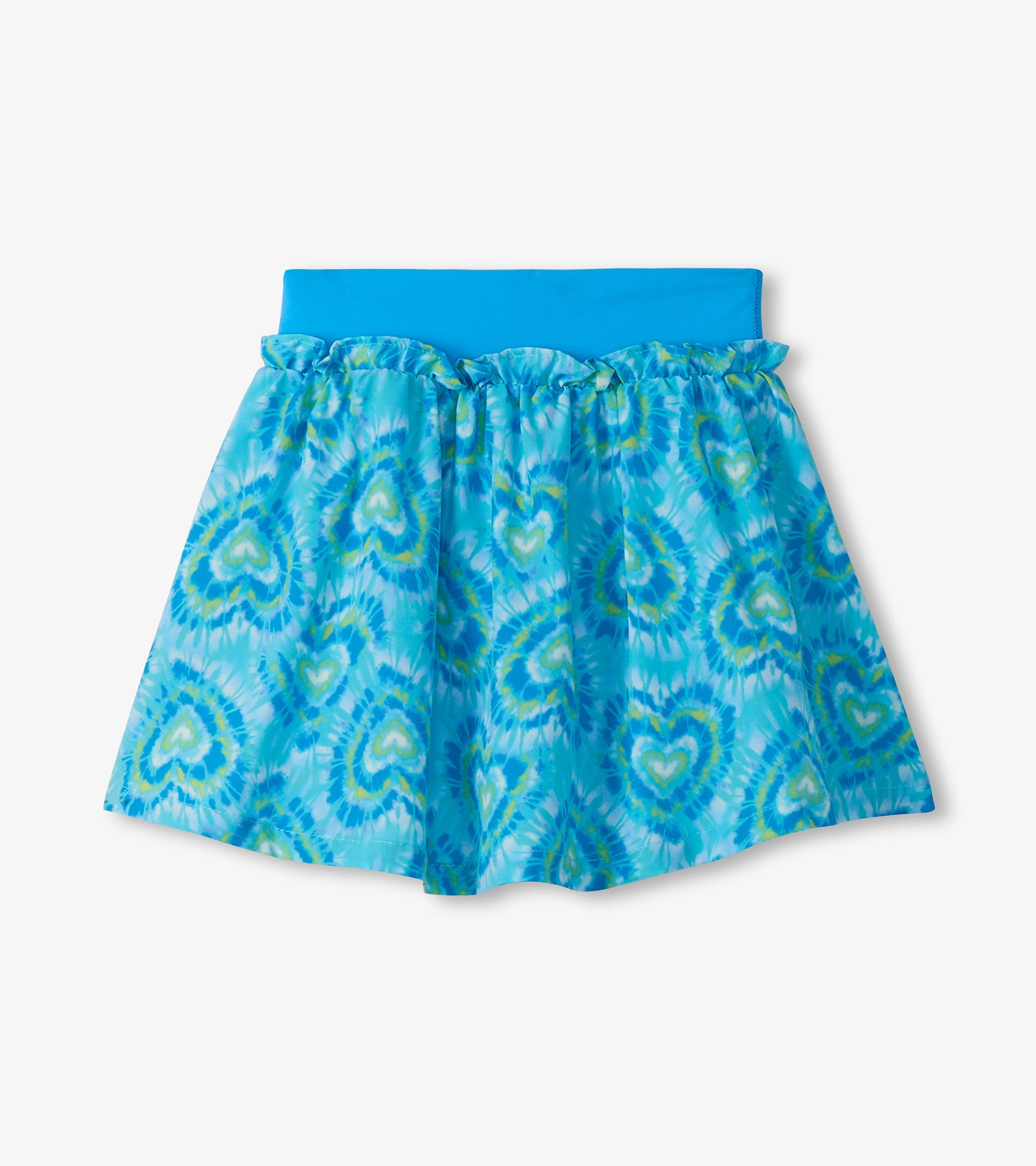 Hatley Girls Blue Candy Hearts Ruffle Skort