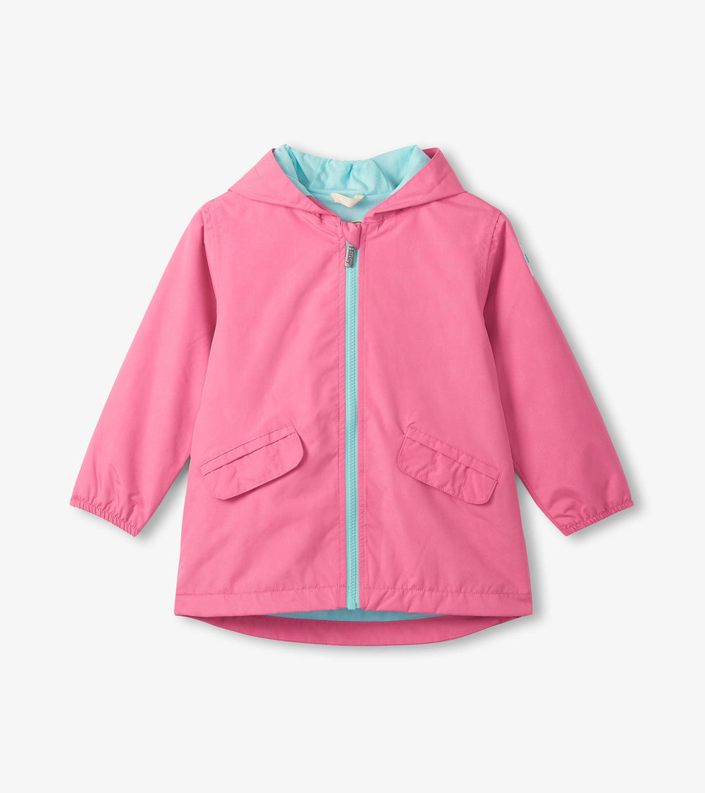 Hatley Girls Color Reveal Butterflies Microfiber Rain Jacket