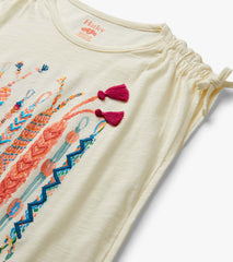 Hatley Girls Friendship Bracelet Cinched Shoulder Top