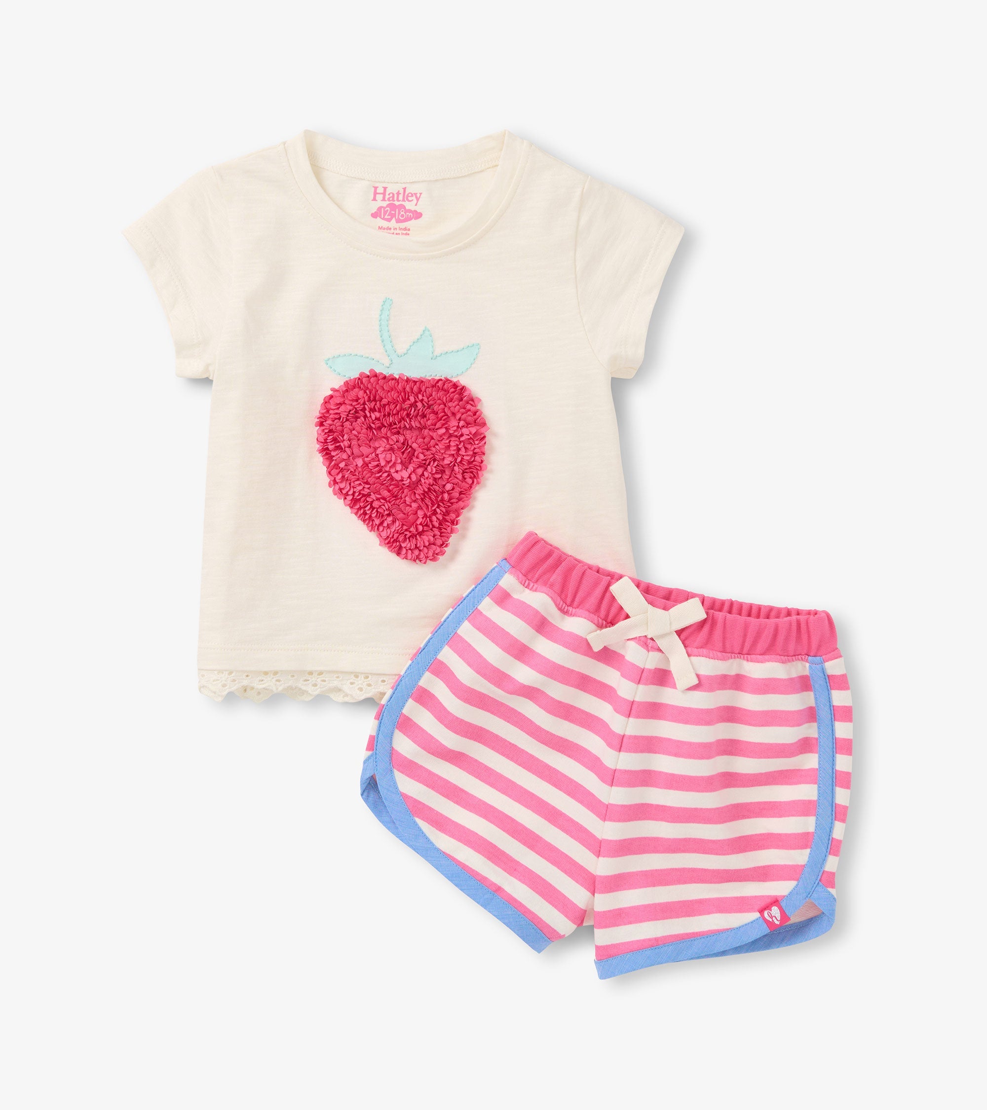 Hatley Baby & Toddler Girls Raspberry T-Shirt & Short Set