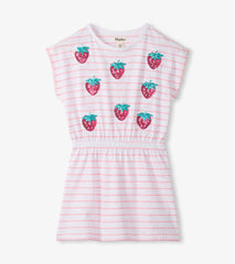 Hatley Girls Strawberry Stripes Cinched Waist Dress