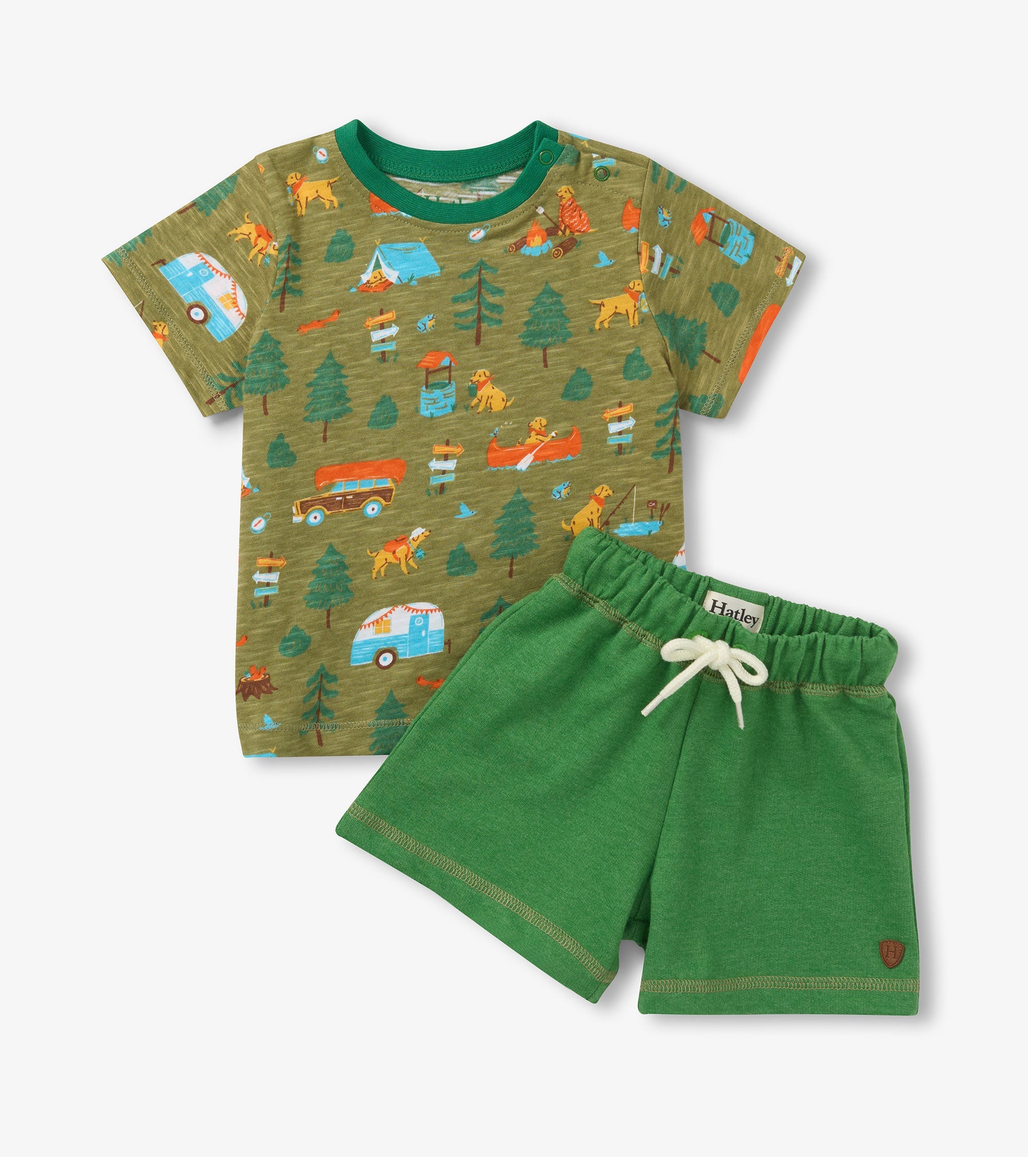 Hatley Baby & Toddler Boys Summer Camping T-Shirt & Shorts Set