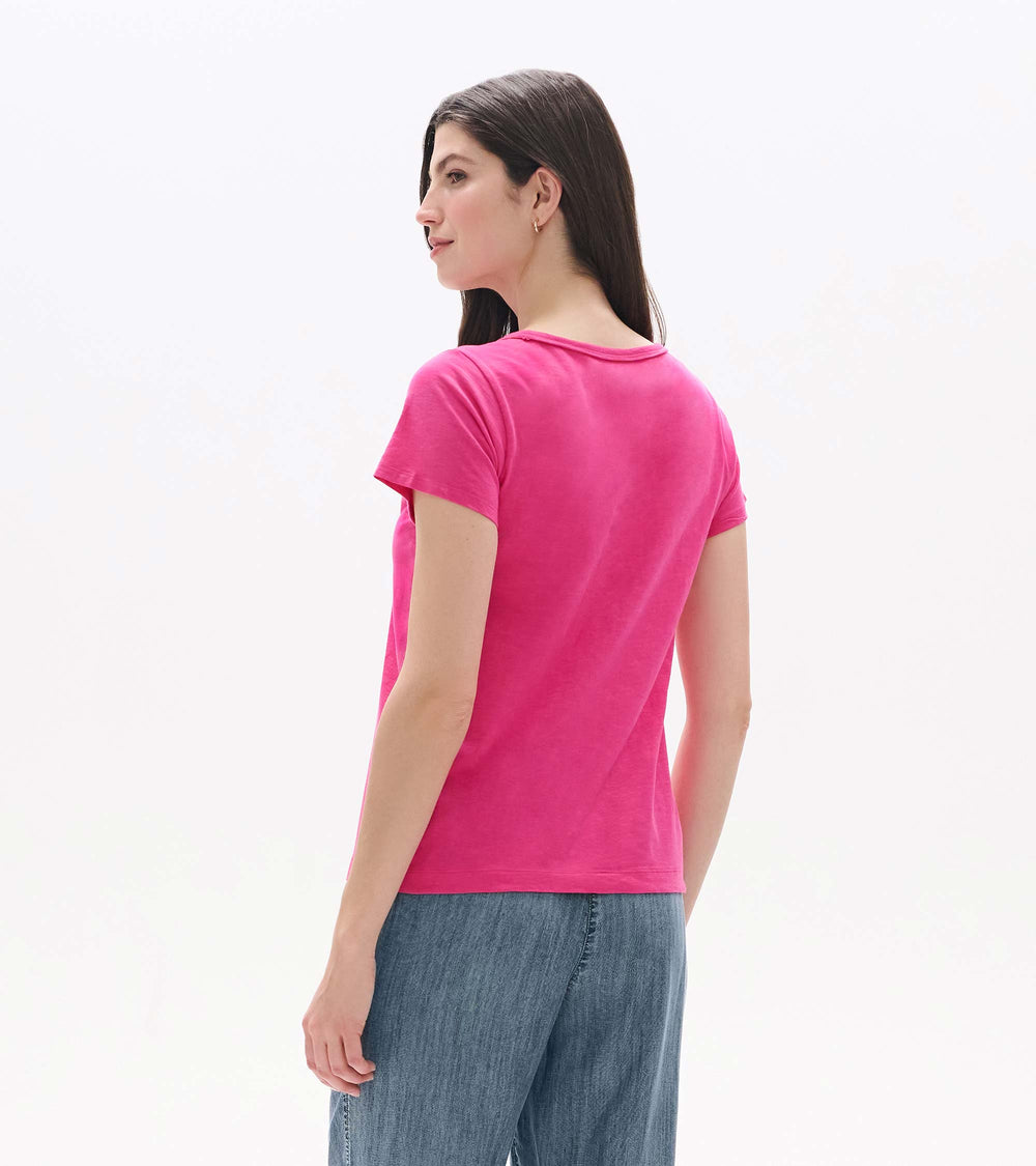 Hatley Essential Crew Neck Tee - Carmine Rose