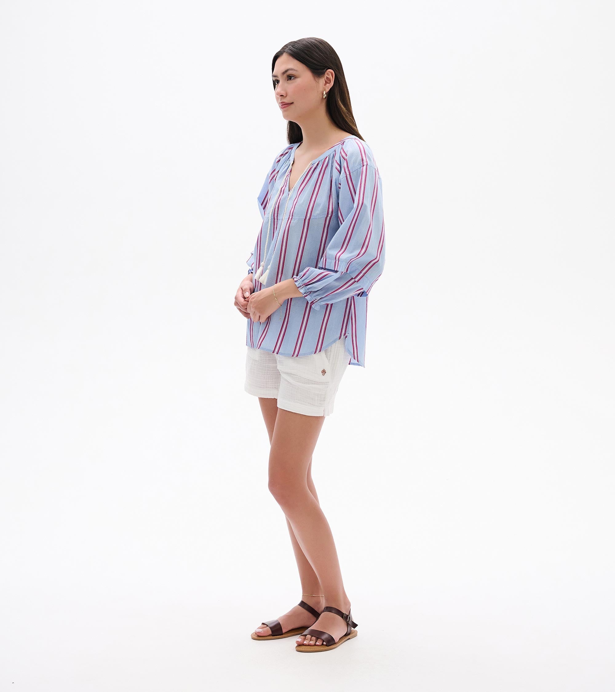 Hatley Naomi Blouse - Chambray Rainbow