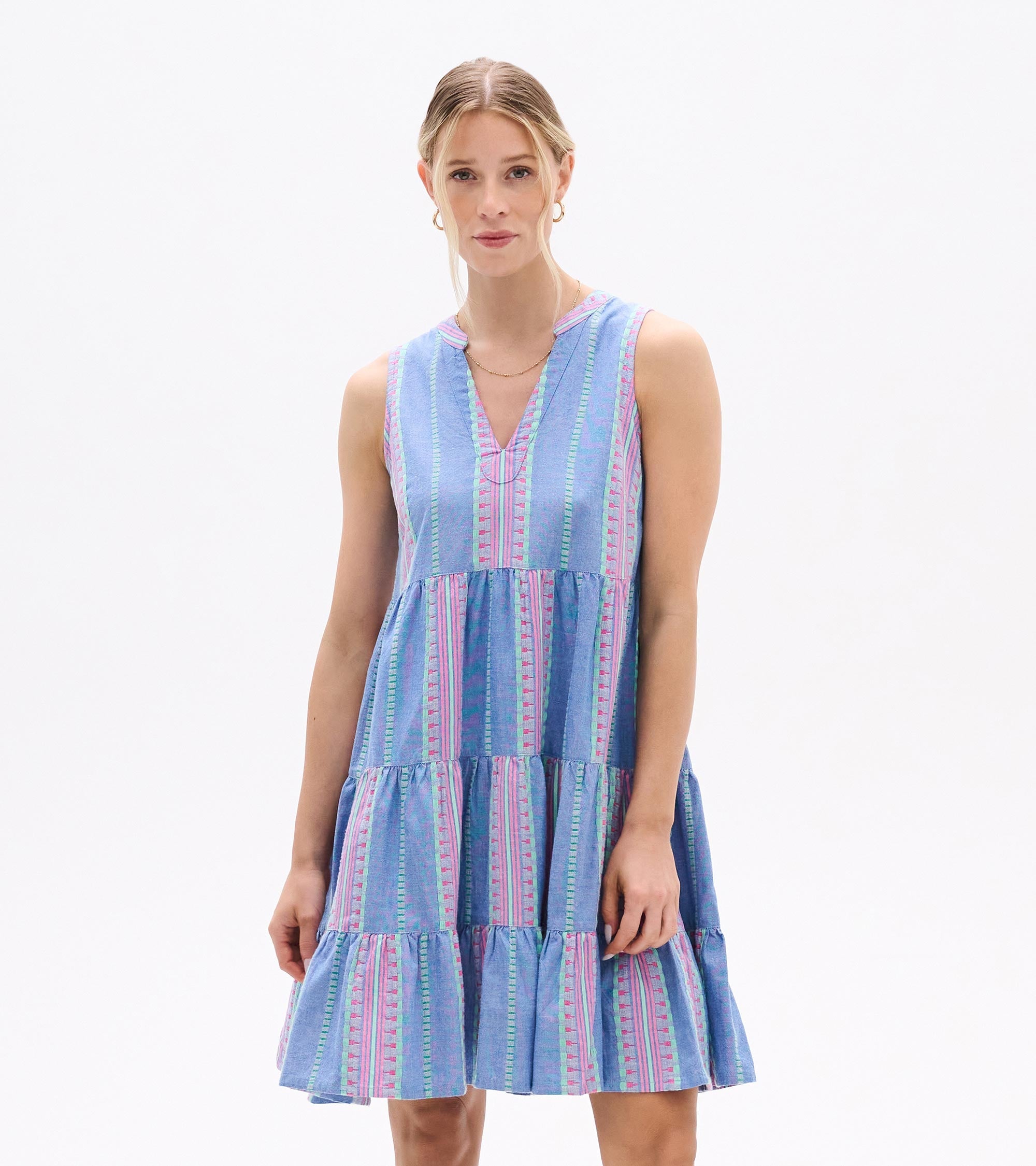 Hatley Savannah Dress - Chambray Stripes
