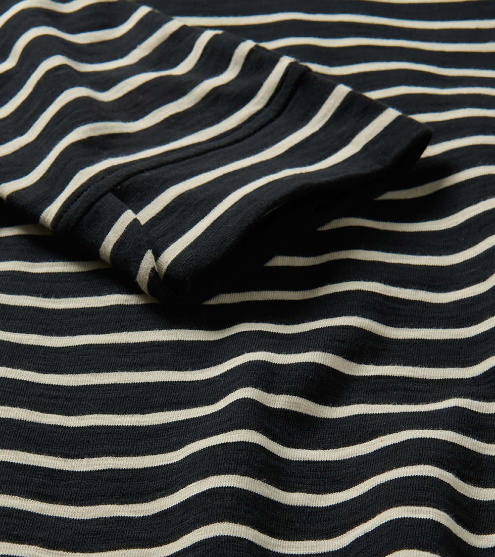 Hatley Lily Notch Neck Dress - Caviar Stripes