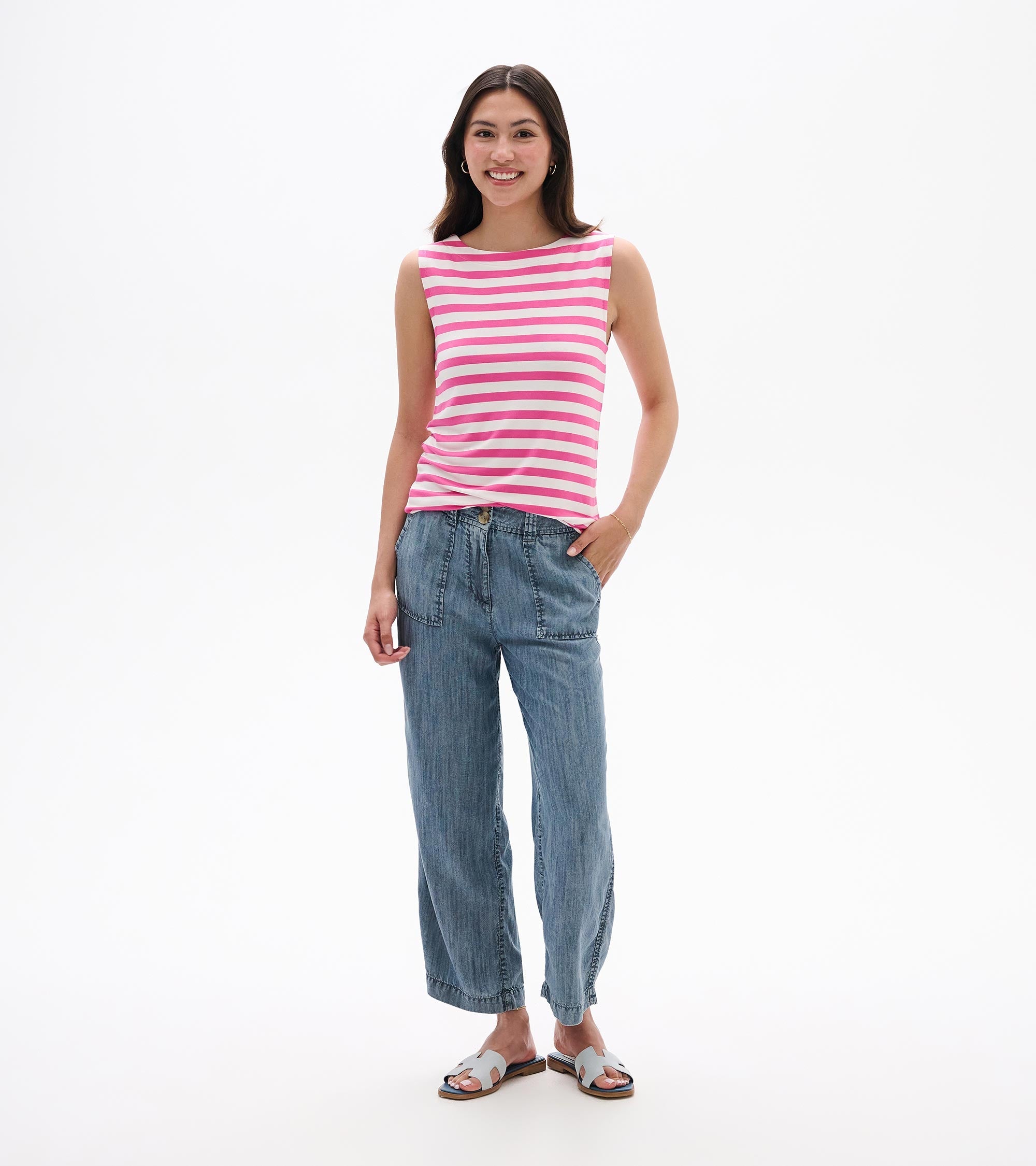 Hatley Everyday Tank - Carmine Rose Stripes
