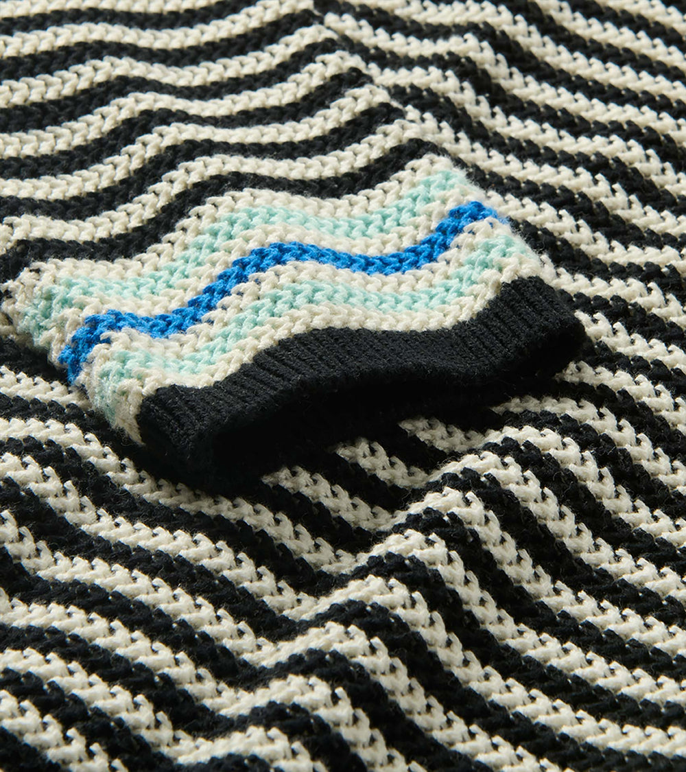 Hatley Pointelle Stripe Sweater - Classic Black