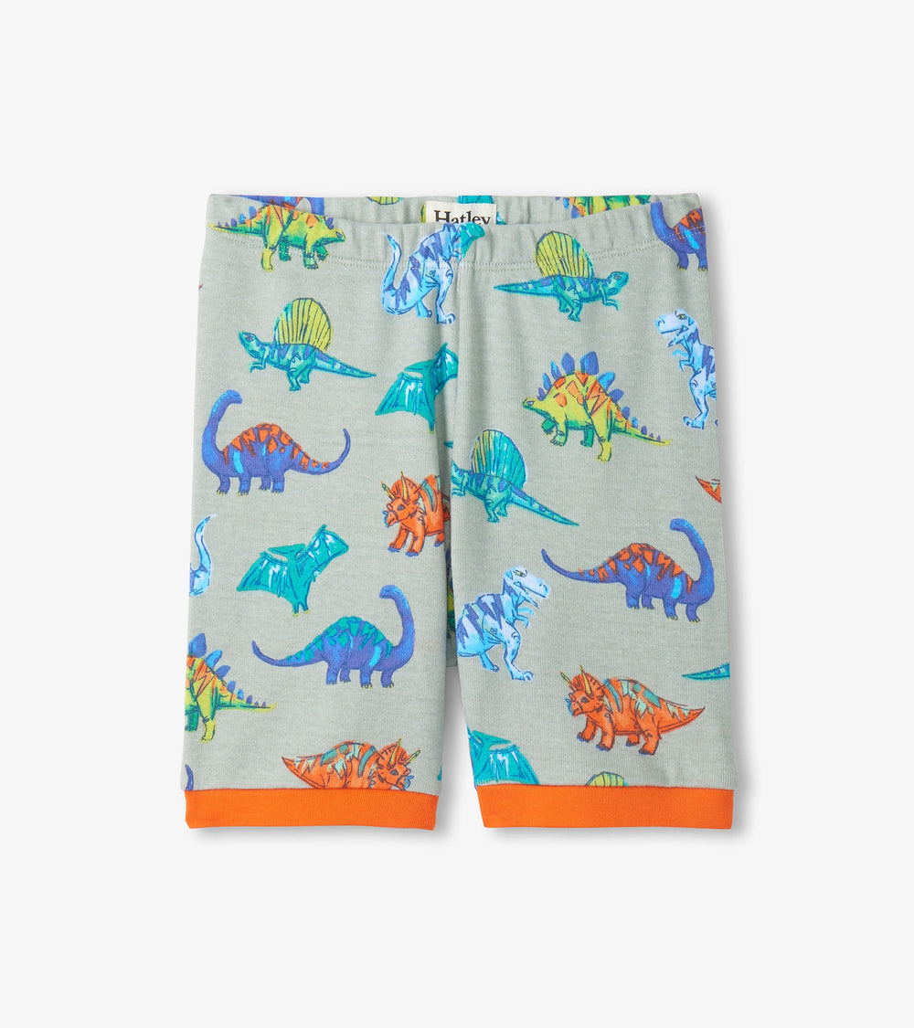 Hatley Boys Dino Party Cotton Short Pajama Set