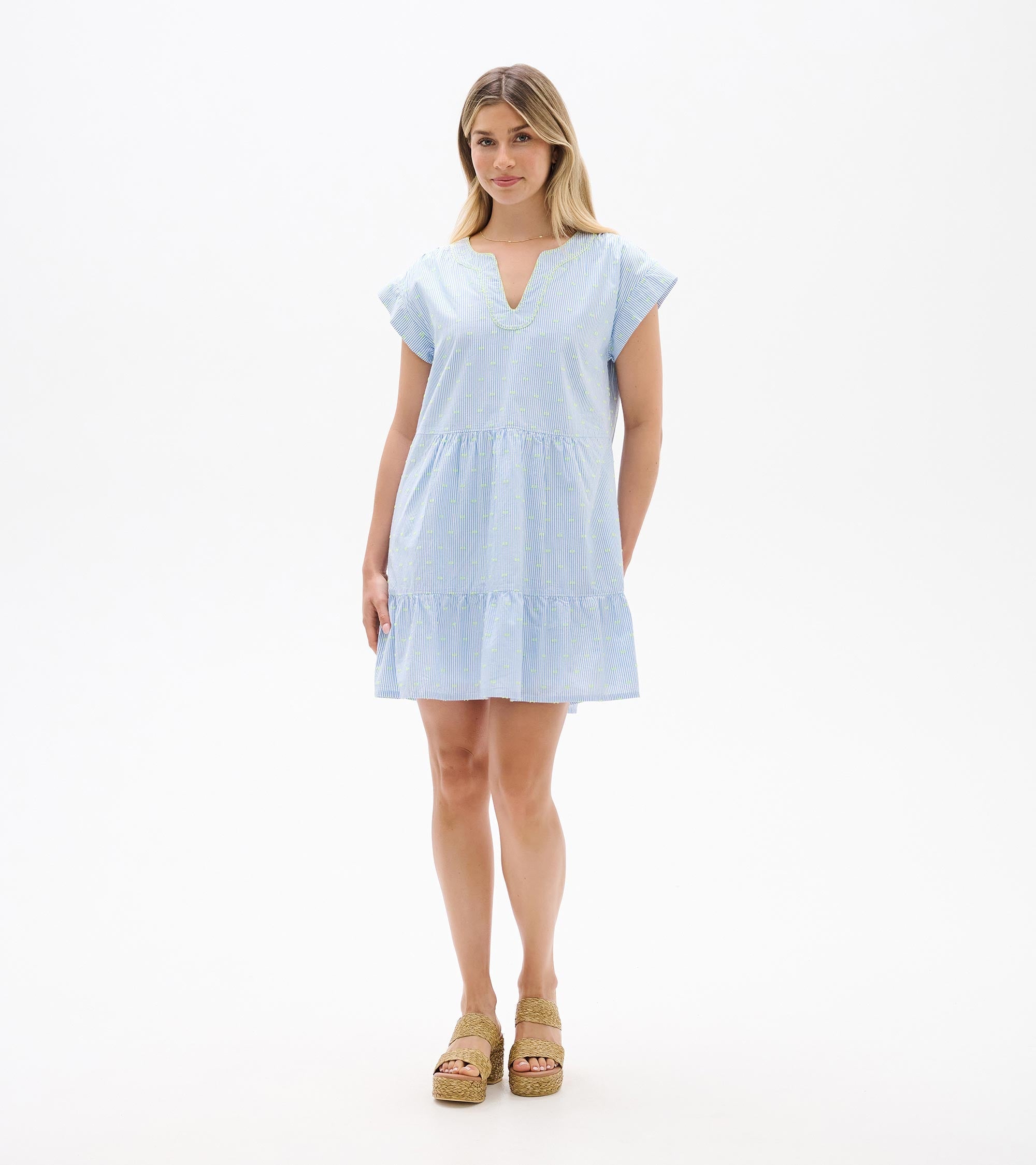 Hatley Emerson Dress - Neon Dots on Stripes