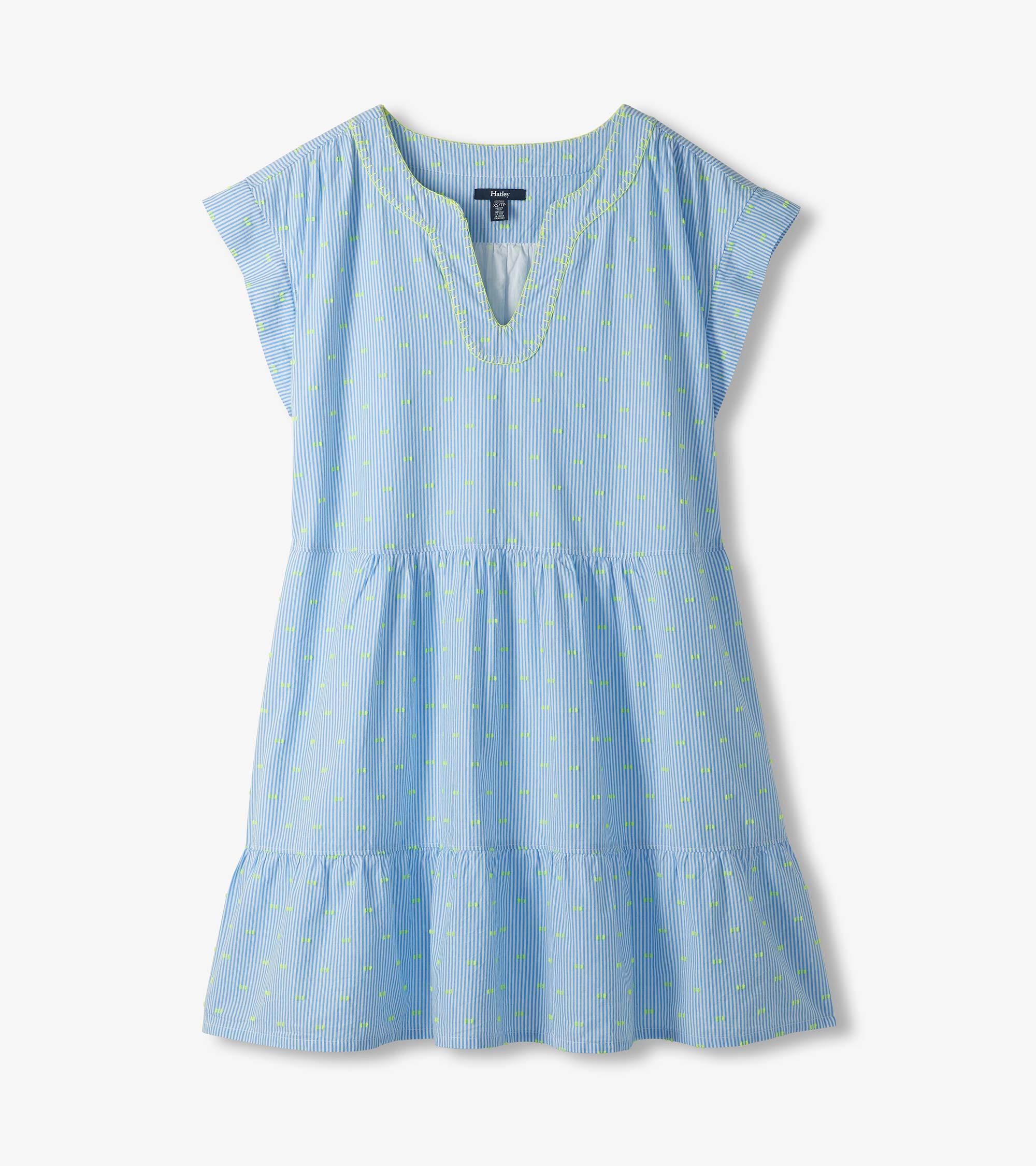 Hatley Emerson Dress - Neon Dots on Stripes