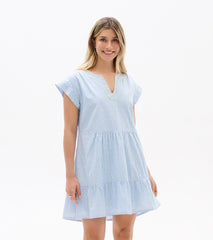 Hatley Emerson Dress - Neon Dots on Stripes