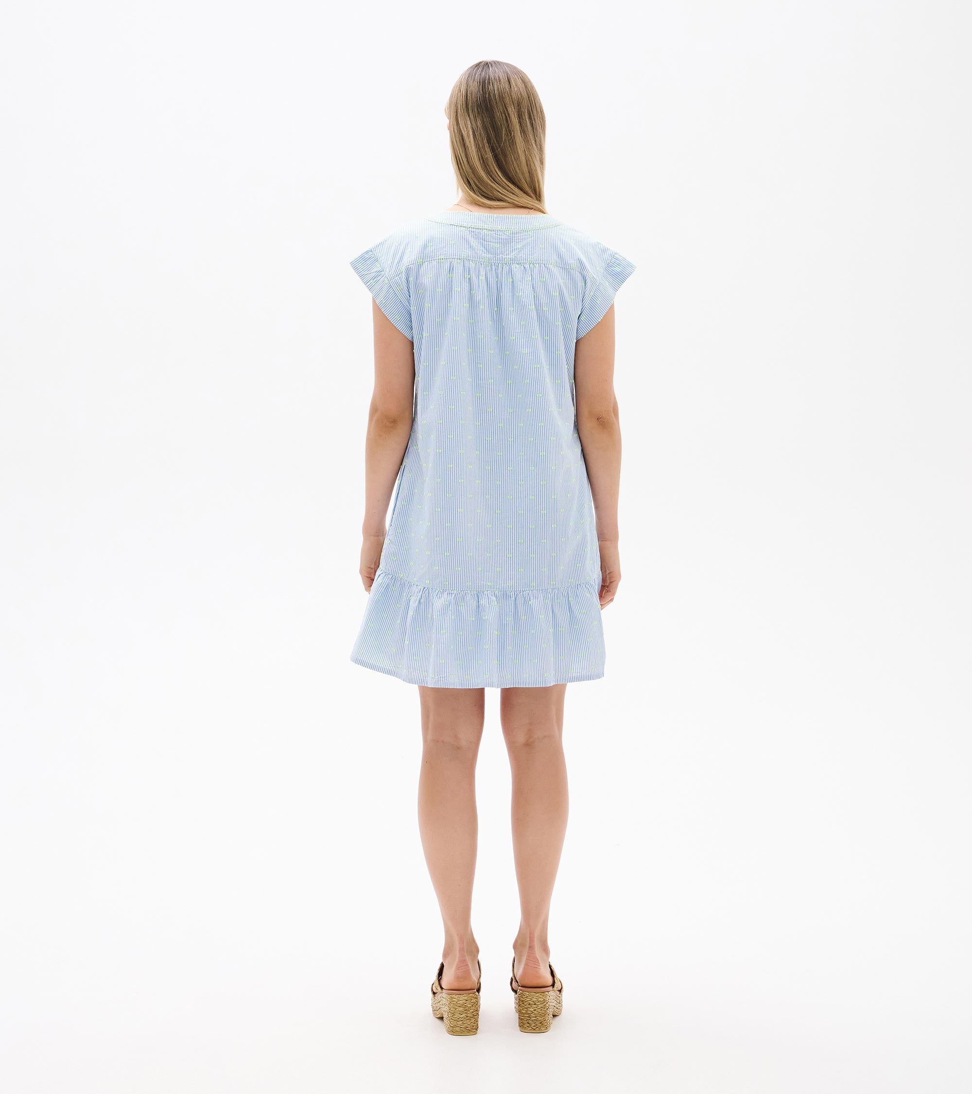 Hatley Emerson Dress - Neon Dots on Stripes
