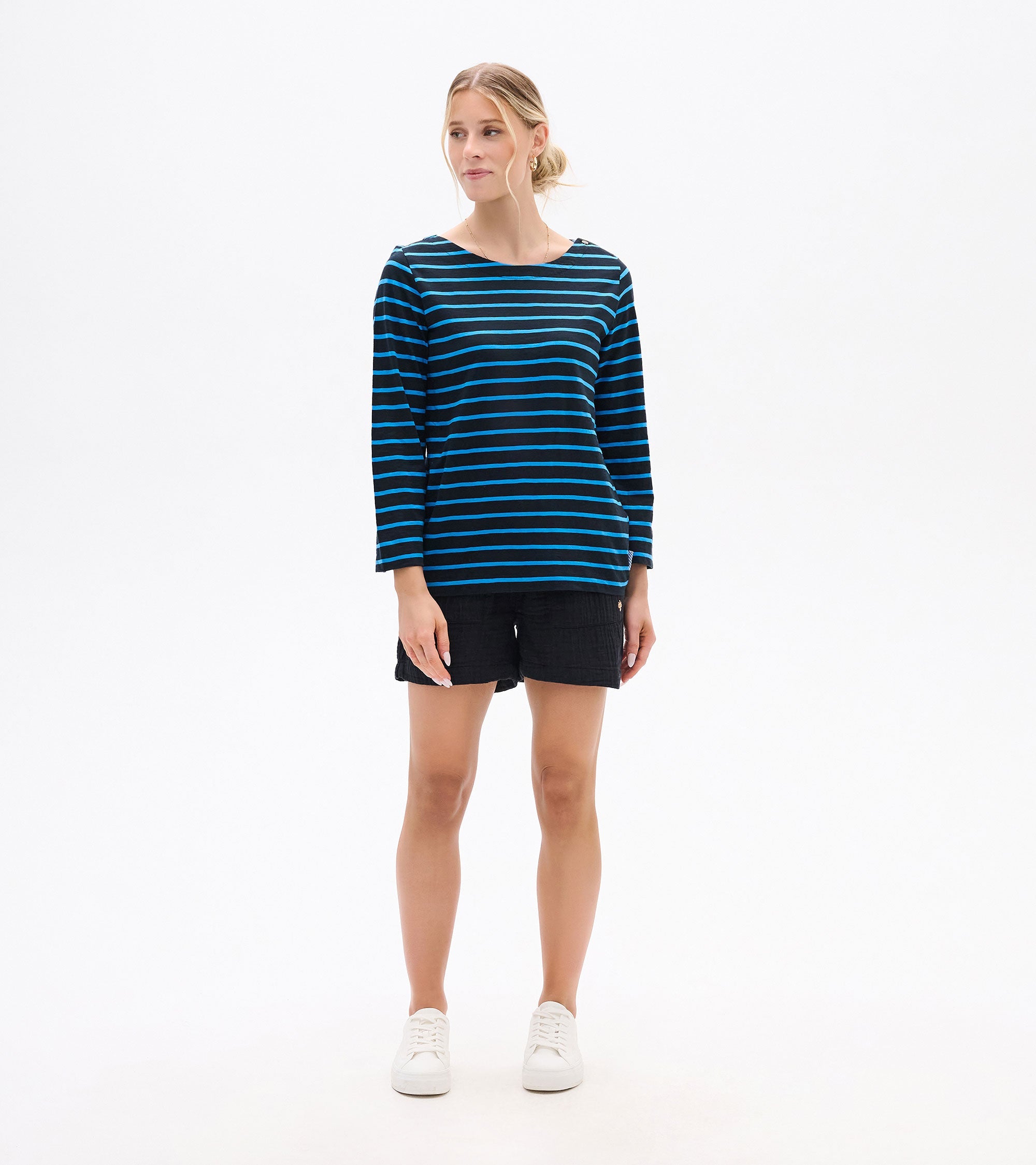 Hatley Button Bretton - French Blue Stripes