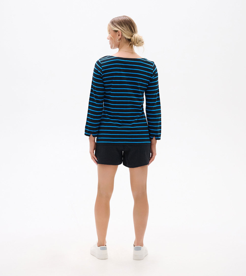 Hatley Button Bretton - French Blue Stripes