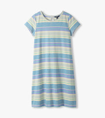 Hatley Cici A-Line Dress - Iris Wave Stripes